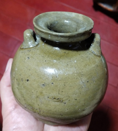 古玩陶瓷越窯青瓷雙系罐拍賣，當前價格1500元