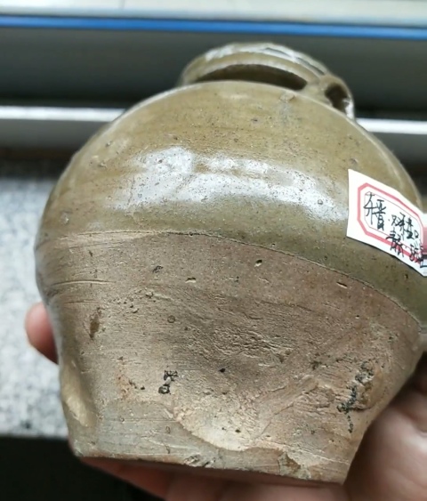 古玩陶瓷越窯青瓷雙系罐拍賣，當前價格1500元