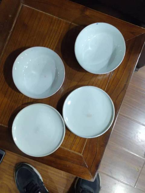 古玩陶瓷民國(guó)青花加彩蓋碗一對(duì)拍賣，當(dāng)前價(jià)格888元