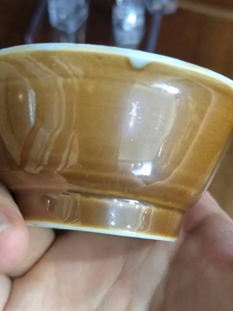 古玩陶瓷清康熙外紫金釉內青花青花杯盤拍賣，當前價格1888元