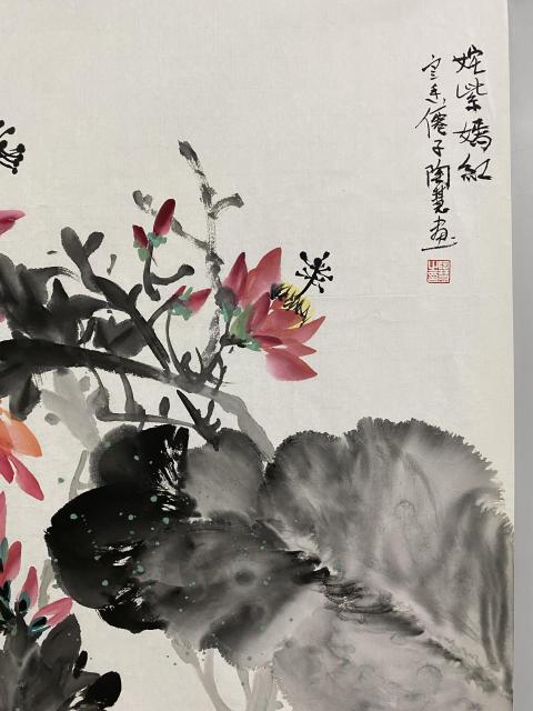 古玩字畫真跡有合影湖南省美術家協會會員,湖南省花鳥畫家協會會員,武岡美協副主席真跡佳作結緣收藏拍賣,當前價格599元