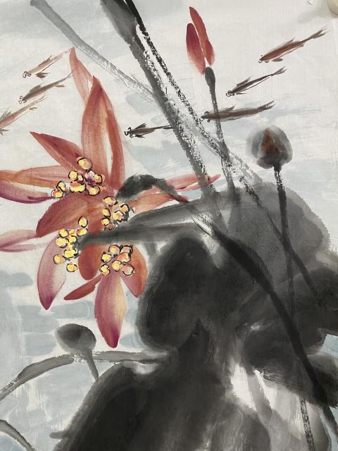 古玩字畫有合影真跡湖南省美術(shù)家協(xié)會(huì)會(huì)員,湖南省花鳥畫家協(xié)會(huì)會(huì)員收藏結(jié)緣佳作拍賣,當(dāng)前價(jià)格599元