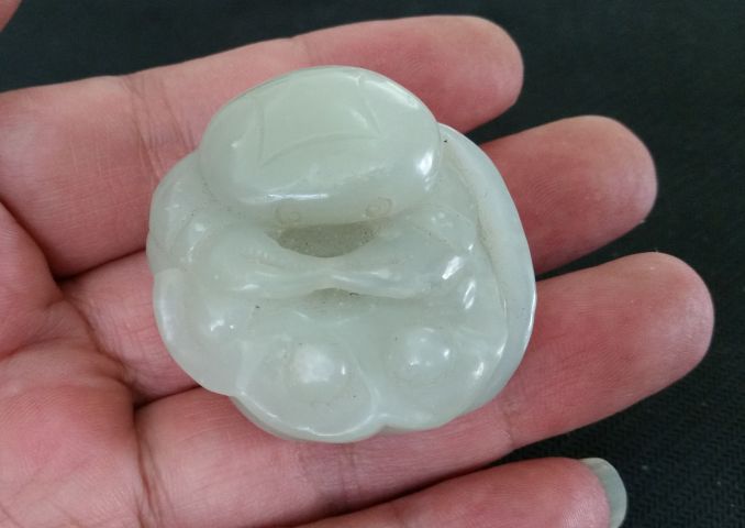 古玩玉器和田玉雕“螃蟹”把件拍賣,當(dāng)前價(jià)格558元