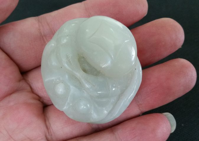 古玩玉器和田玉雕“螃蟹”把件拍賣,當(dāng)前價(jià)格558元
