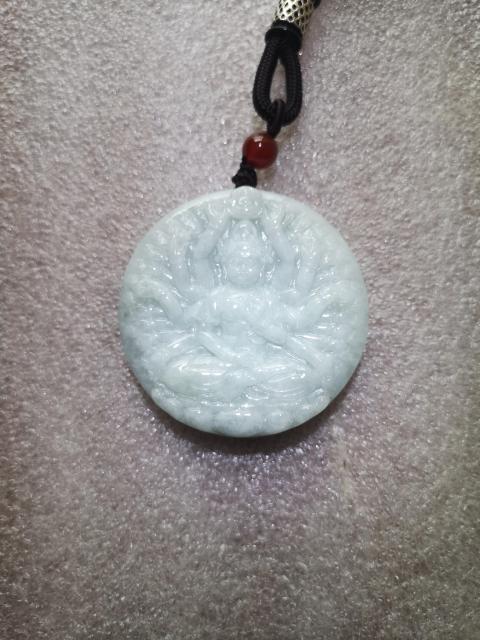 古玩玉器天然翡翠雕“千手觀音”牌拍賣,當(dāng)前價(jià)格680元