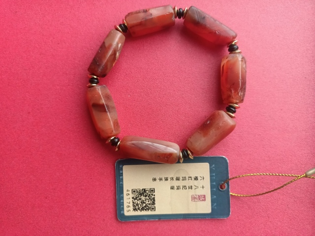古玩雜項清康雍(十八世紀).六棱紅瑪瑙長珠手串拍賣,當前價格1680元