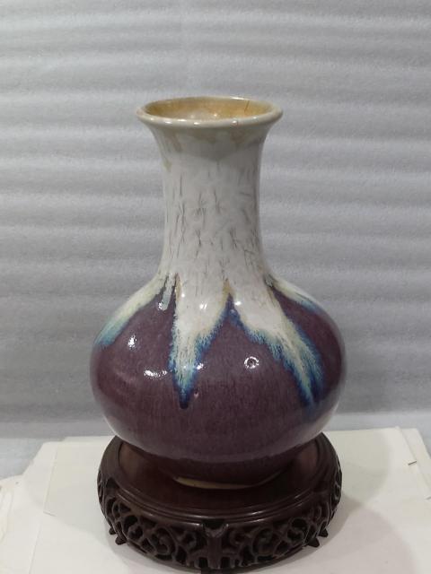 古玩陶瓷窯變釉瓶拍賣，當(dāng)前價格880元