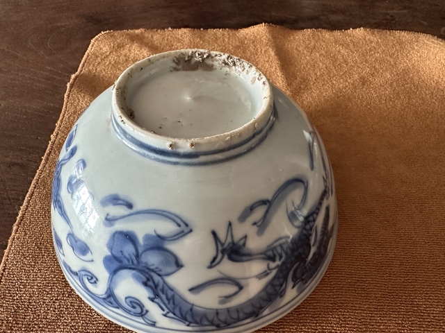 古玩陶瓷明代龍鳳青花碗拍賣(mài),當(dāng)前價(jià)格3250元