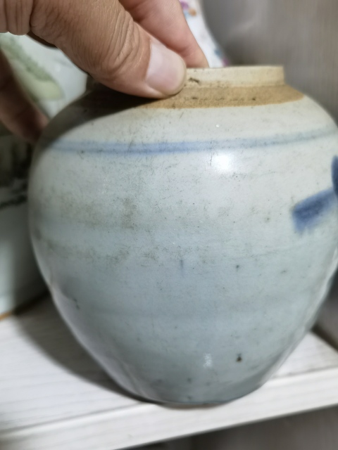 古玩陶瓷清早青花山水紋罐拍賣，當前價格900元