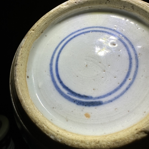 古玩陶瓷清康雍·青花喇叭花卉紋太白罐拍賣,當前價格12000元