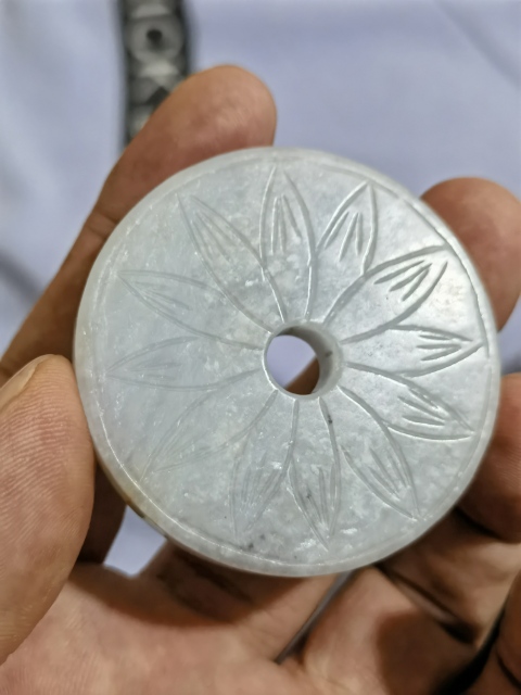 古玩玉器翡翠璧拍賣,當前價格500元