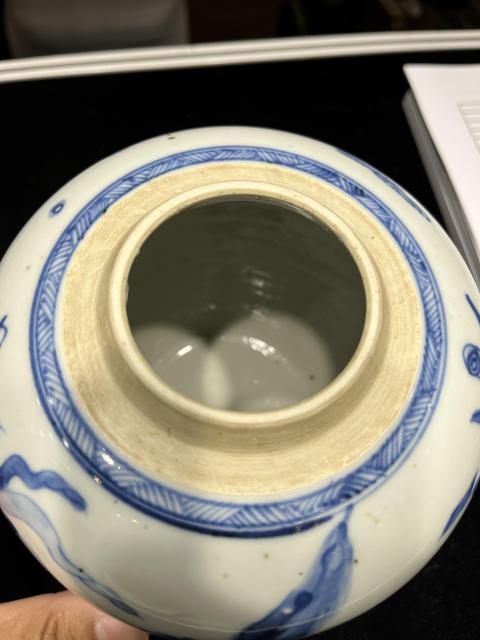 古玩陶瓷清康熙青花麒麟送子紋罐拍賣，當前價格40000元