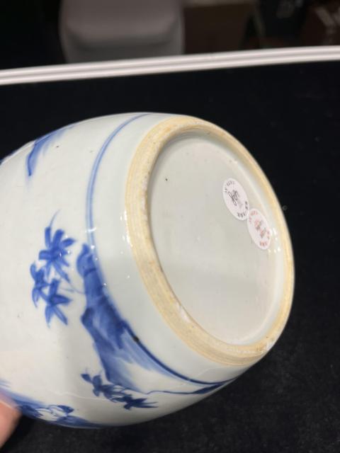 古玩陶瓷清康熙青花麒麟送子紋罐拍賣，當前價格40000元