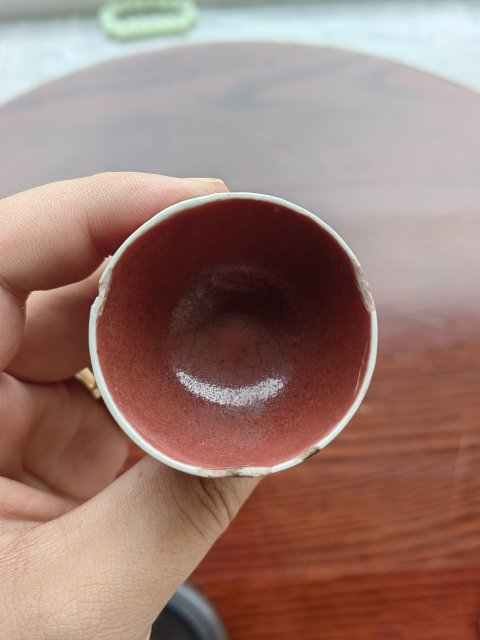 古玩陶瓷清早期霽紅釉高足杯拍賣,當前價格10000元