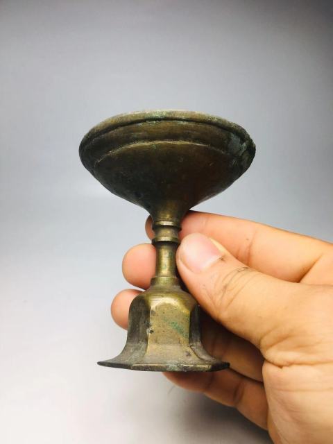 古玩雜項銅燭臺拍賣,當前價格299元
