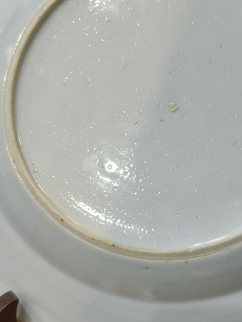 古玩陶瓷(新年放漏中)清-雍乾-青花加彩山水花卉紋盤拍賣,當前價格1281元