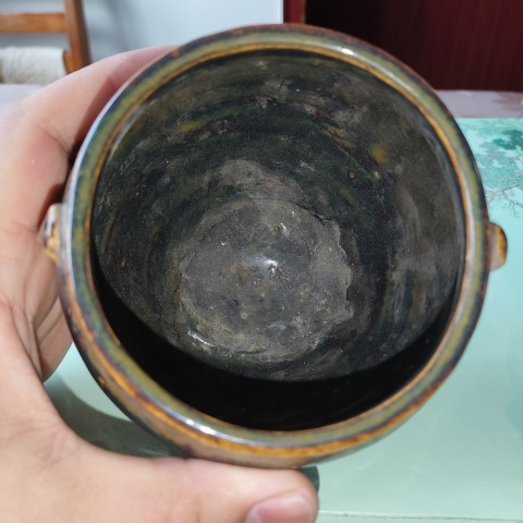 古玩陶瓷清,美品磁州窯窯變釉雙系罐拍賣,當前價格399元