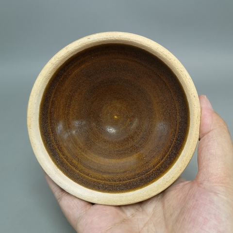 古玩陶瓷醬釉白覆輪茶盞拍賣，當前價格4000元
