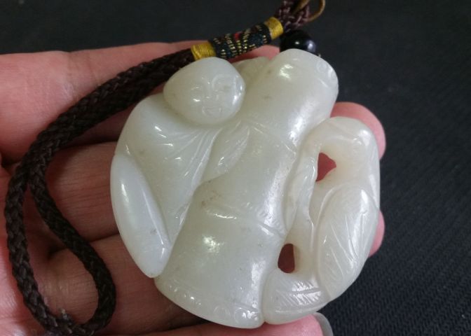 古玩玉器和田玉雕“節節高升”把件拍賣，當前價格1580元