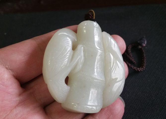 古玩玉器和田玉雕“節節高升”把件拍賣，當前價格1580元