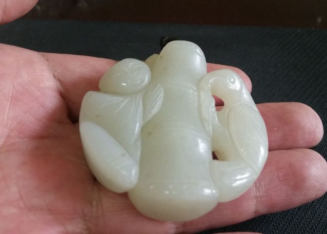 古玩玉器和田玉雕“節節高升”把件拍賣，當前價格1580元