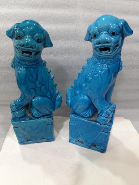 古玩陶瓷孔雀藍釉獅子擺件拍賣,當前價格988元