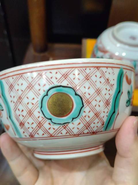 古玩陶瓷民國花卉紋五彩蓋碗拍賣，當前價格888元