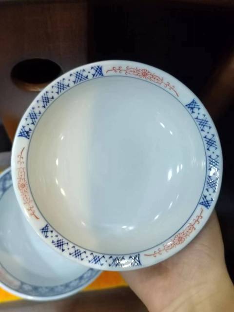 古玩陶瓷民國開窗亭臺樓閣花卉紋青花蓋碗拍賣，當前價格488元