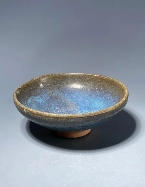 古玩陶瓷鈞窯窯變天藍釉茶盞拍賣,當前價格12888元