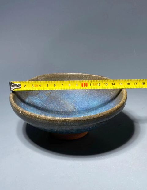 古玩陶瓷鈞窯窯變天藍釉茶盞拍賣,當前價格12888元