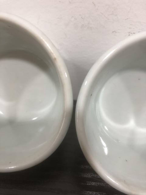 古玩陶瓷明末清初白釉杯一對拍賣,當(dāng)前價格480元