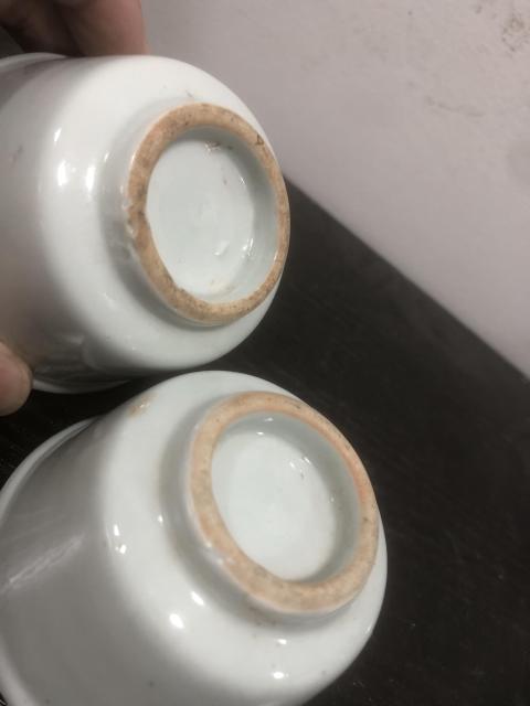 古玩陶瓷明末清初白釉杯一對拍賣,當(dāng)前價格480元