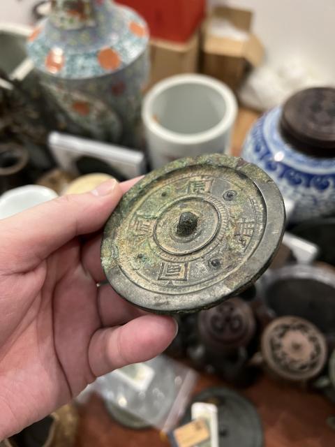 古玩銅器(帶保真卡)漢代家常富貴銘文鏡拍賣,當前價格2777元