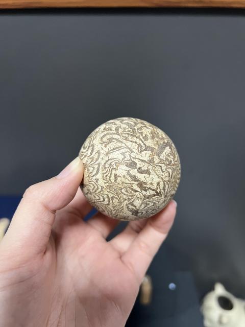 古玩陶瓷唐代絞胎步打球捶丸【域鑒實物鑒定】拍賣,當前價格8888元