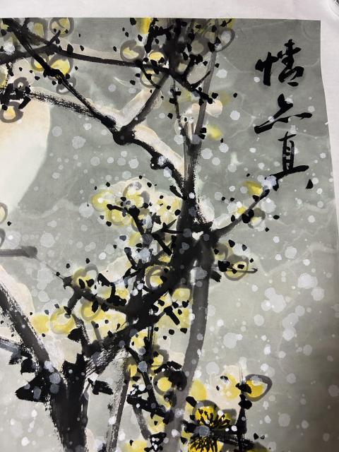 古玩字畫盧曉星老師梅花精品《情意真》拍賣,當前價格980元