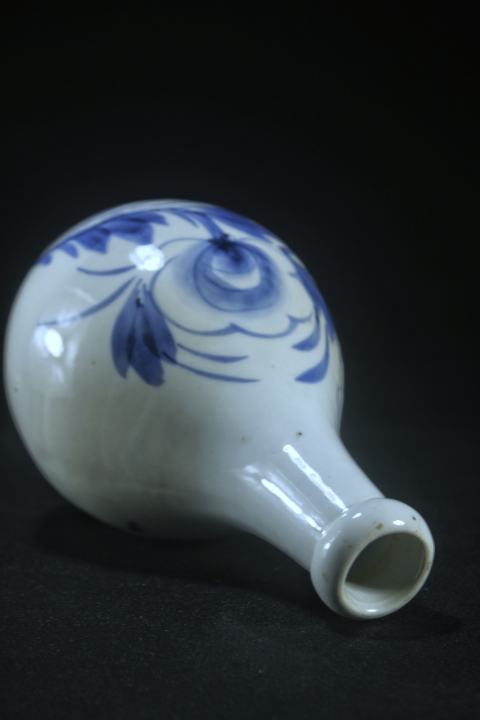 古玩陶瓷晚清·青花花卉膽瓶拍賣,當前價格1200元