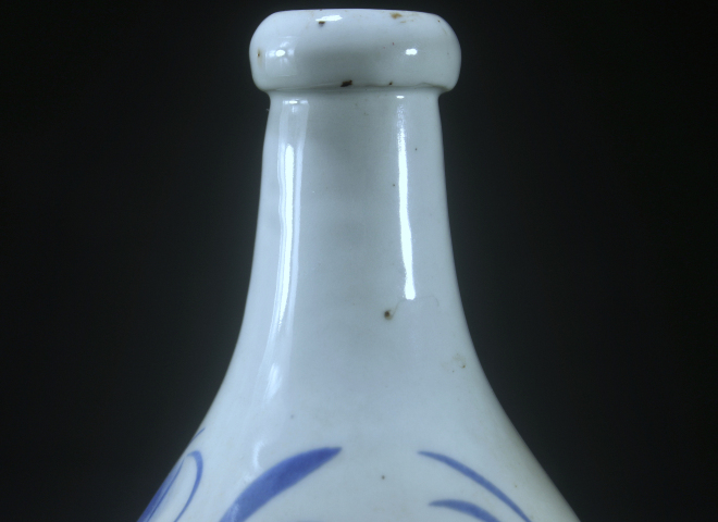 古玩陶瓷晚清·青花花卉膽瓶拍賣,當前價格1200元
