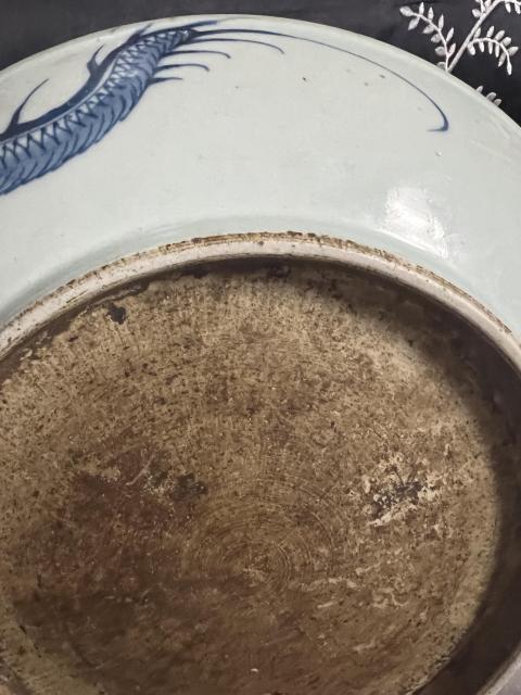 古玩陶瓷青花過墻龍盤拍賣，當前價格18888元