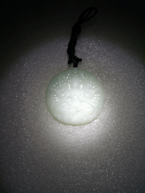 古玩玉器天然翡翠雕“千手觀音”牌拍賣,當前價格450元