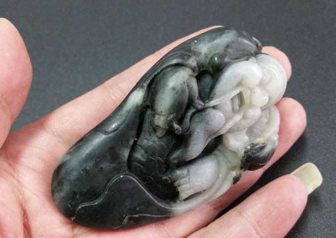 古玩玉器獨山玉雕“壽星”把件拍賣,當前價格680元