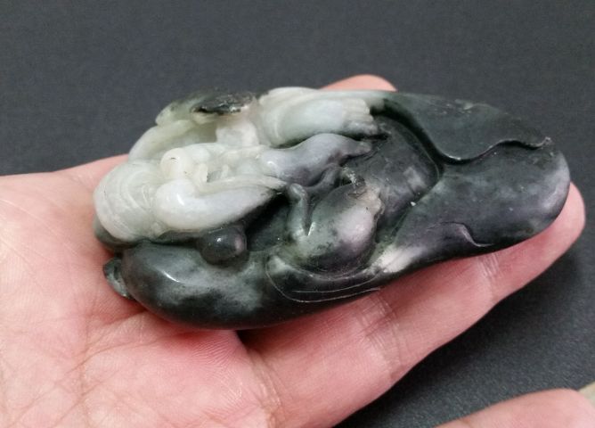 古玩玉器獨山玉雕“壽星”把件拍賣,當前價格680元