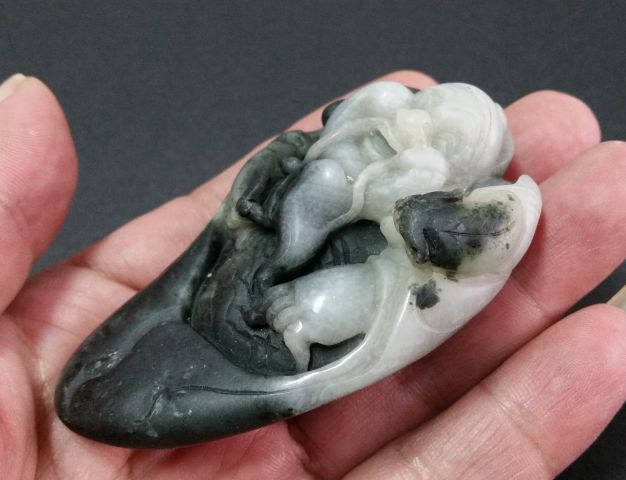 古玩玉器獨山玉雕“壽星”把件拍賣,當前價格680元