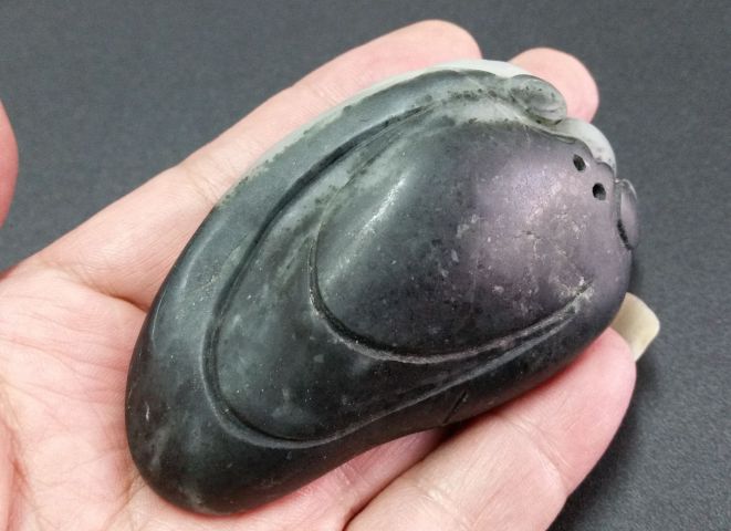 古玩玉器獨山玉雕“壽星”把件拍賣,當前價格680元