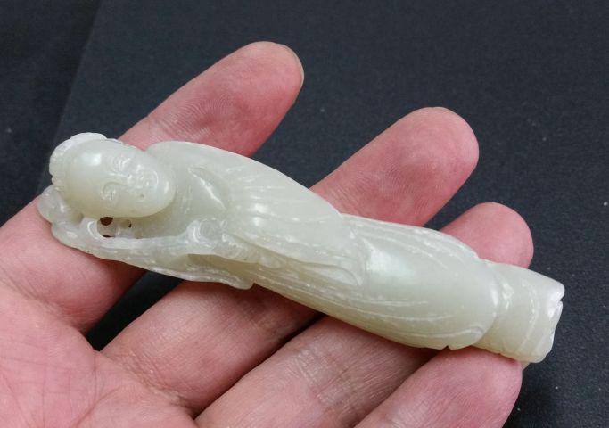 古玩玉器和田玉雕“麻姑獻壽”把件拍賣,當前價格468元