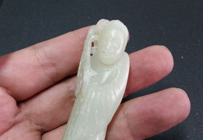 古玩玉器和田玉雕“麻姑獻壽”把件拍賣,當前價格468元