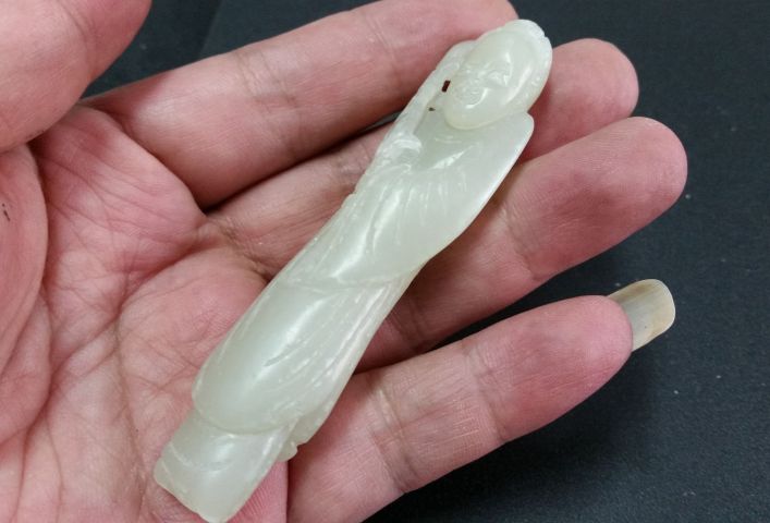 古玩玉器和田玉雕“麻姑獻壽”把件拍賣,當前價格468元