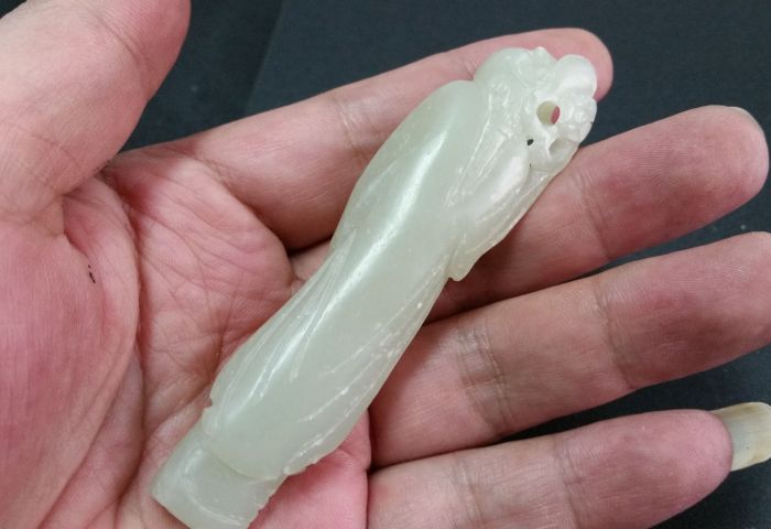 古玩玉器和田玉雕“麻姑獻壽”把件拍賣,當前價格468元
