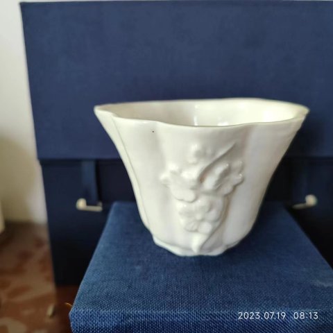 古玩陶瓷德化窯六方杯拍賣，當前價格1500元