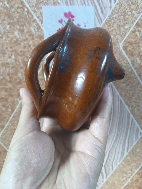 古玩陶瓷清~褐釉三足鳳眼香爐拍賣,當前價格333元