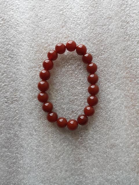 古玩玉器紅瑪瑙珠手串拍賣，當(dāng)前價(jià)格220元